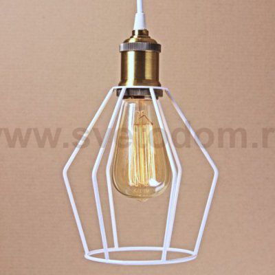 Подвесной светильник Wire Cage Pendant Trew White Loft Concept 40.681