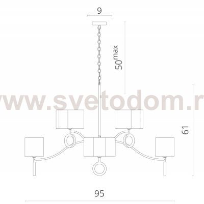 Люстра классическая Divinare 4069/02 LM-8 Contralto