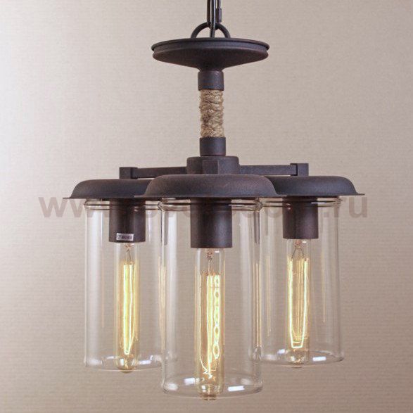 Подвесной светильник Loft Rope Light Trio Pendant Loft Concept 40.695.MT.BL.BJR