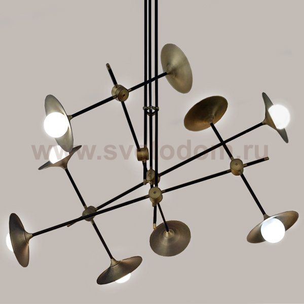 Люстра Disc Turbaya SS-9 Chandelier Loft Concept 40.811.MT.BL.T1B