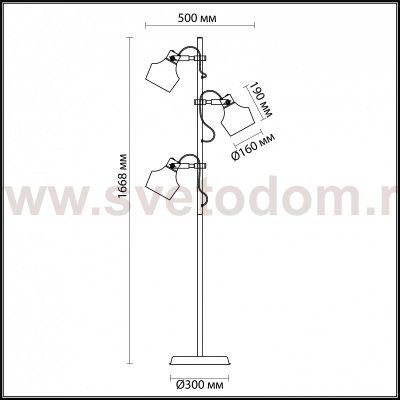 Торшер Odeon light 4083/3F OSTA