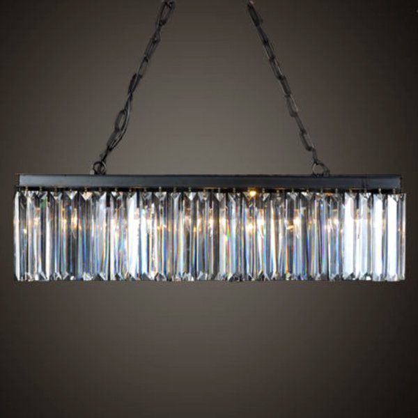 Люстра RH 1920 s ODEON Clear Glass Iron 90 Loft Concept 40.860