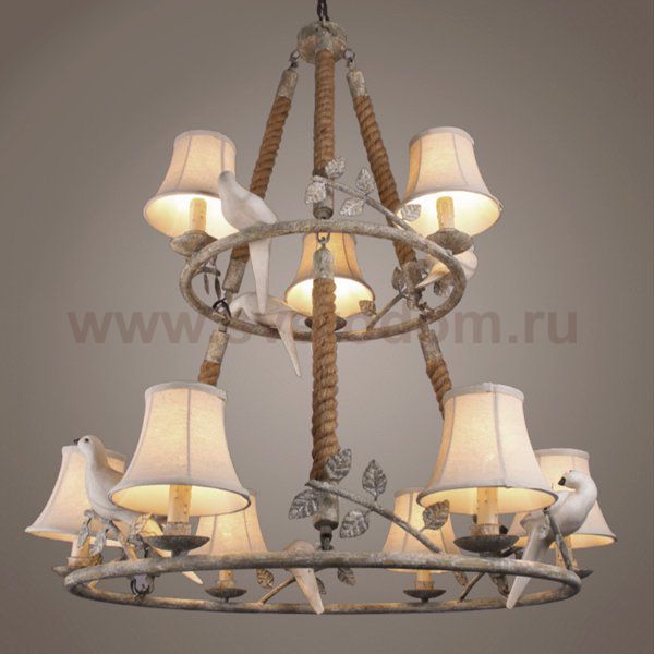 Люстра Norman Bird Forest Patina 9 Loft Concept 40.885