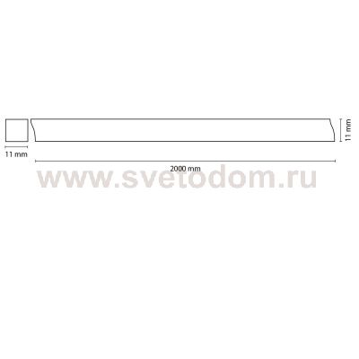 Светодиодная лента в PVC профиле с прямоугольным рассеивателем Lightstar 409124 Profiled