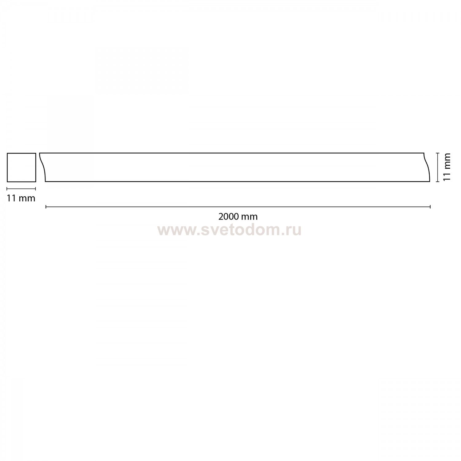 Светодиодная лента в PVC профиле с прямоугольным рассеивателем Lightstar 409124 Profiled