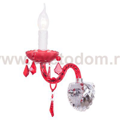 Светильник бра классическое с хрусталем 409/1wRD Экономсвет