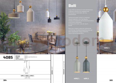 Подвесной светильник Odeon light 4093/1 BOLLI