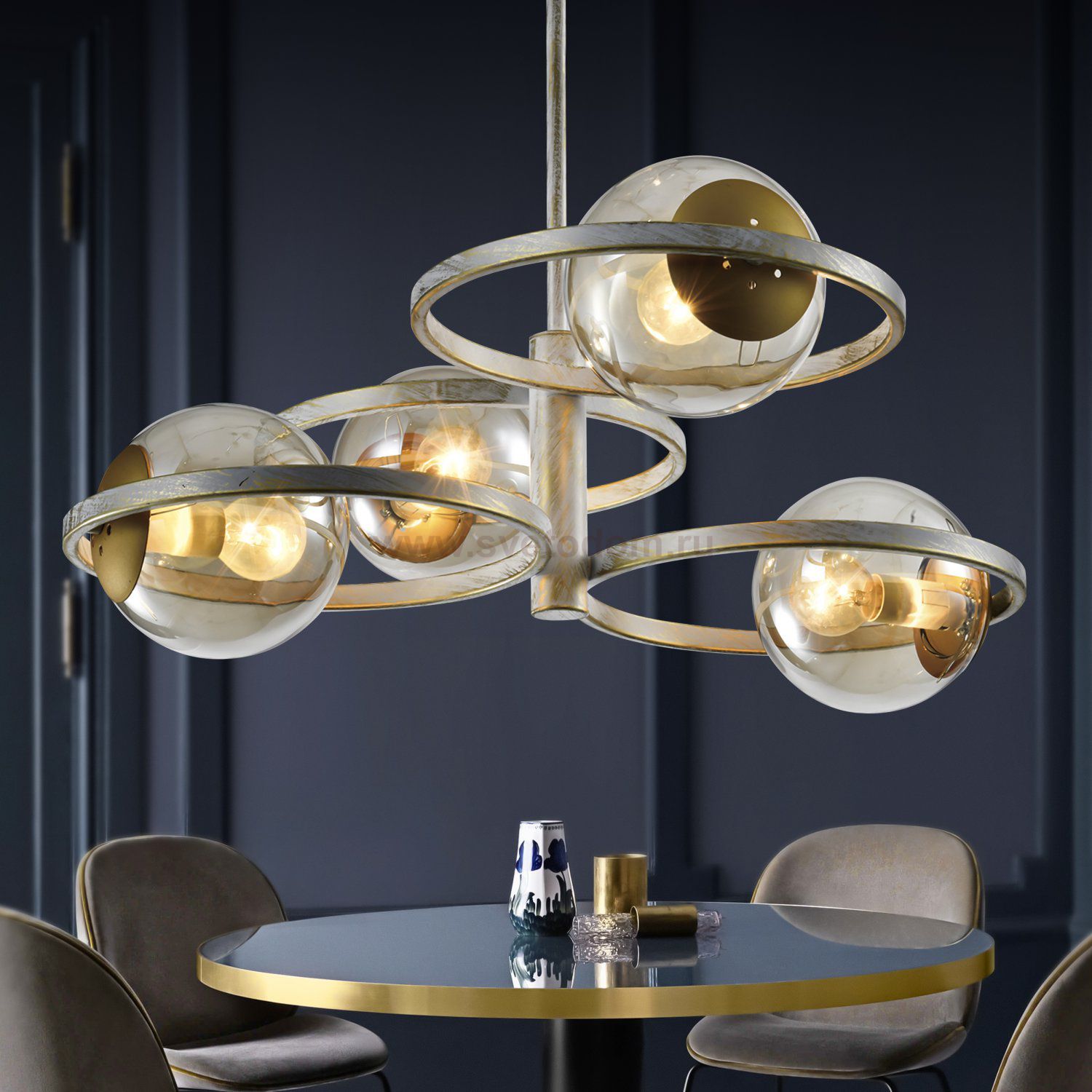 Люстра Rivoli Sarita 4096-304 4 х E14 40 Вт