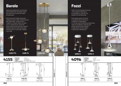 Подвесной светильник Odeon light 4096/1 FOZZI