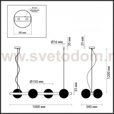 Подвесной светильник Odeon light 4097/4 ALTA