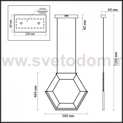 Подвесной светильник Odeon light 4099/16L TREZOR
