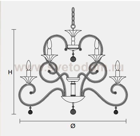 Подвесной светильник Masiero CLASSICA 4100 8+4