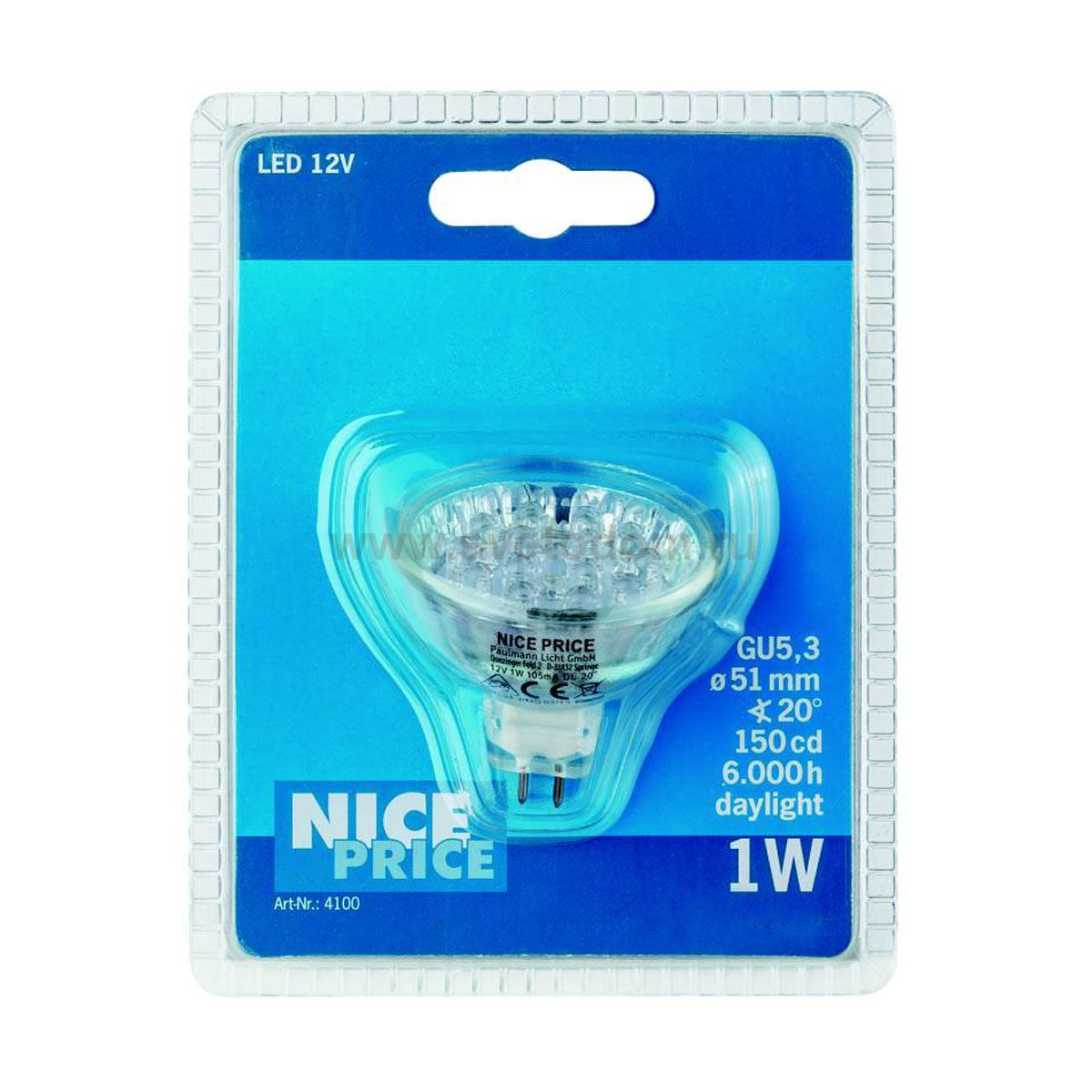 Paulmann 4100 NP LED Reflektor 24° 1W GU5,3 Tageslicht