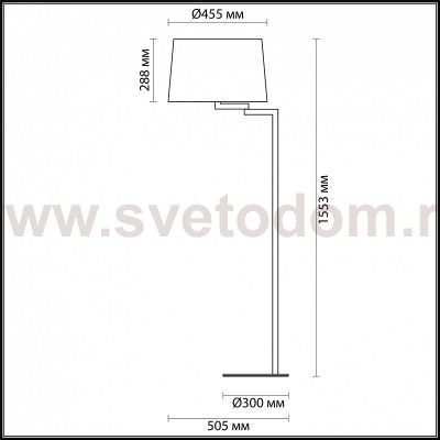 Торшер Odeon light 4102/1F EDWIN