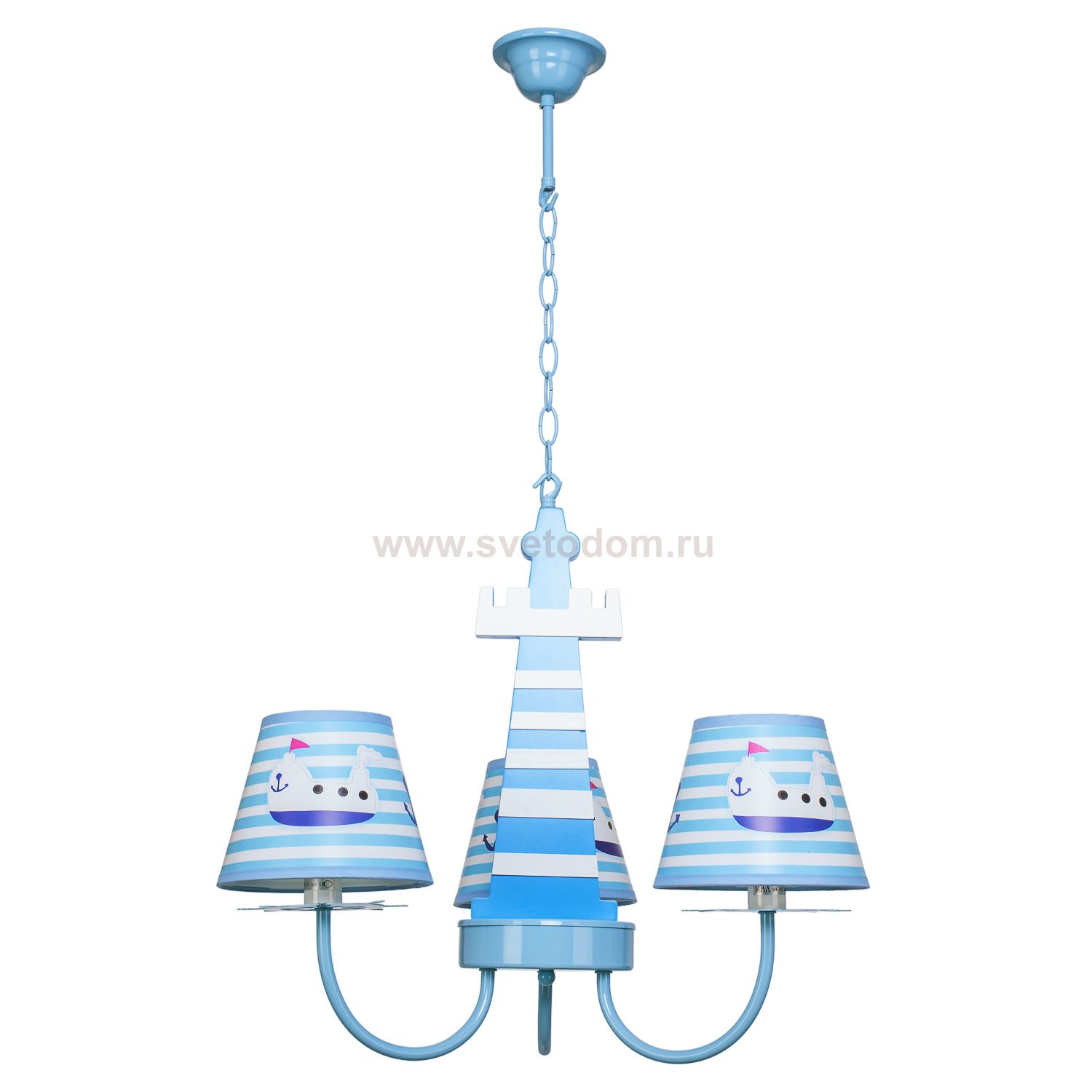 Люстра детской с корабликами 41031/3BL BL Gerhort