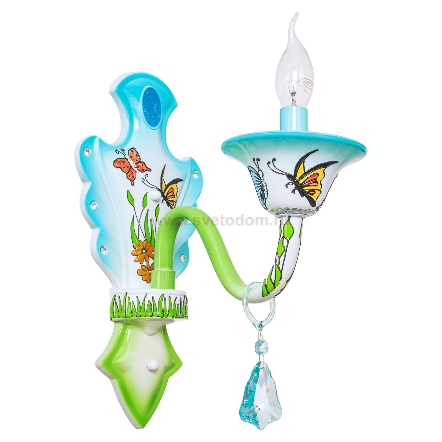 Светильник Ben Crezo 41034/1wBL+GN