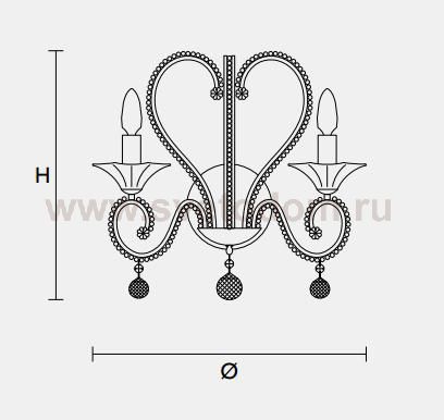 Настенный светильник Masiero CLASSICA 4105 A2