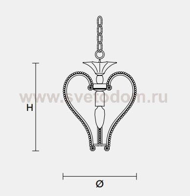 Подвесной светильник Masiero CLASSICA 4105 S1