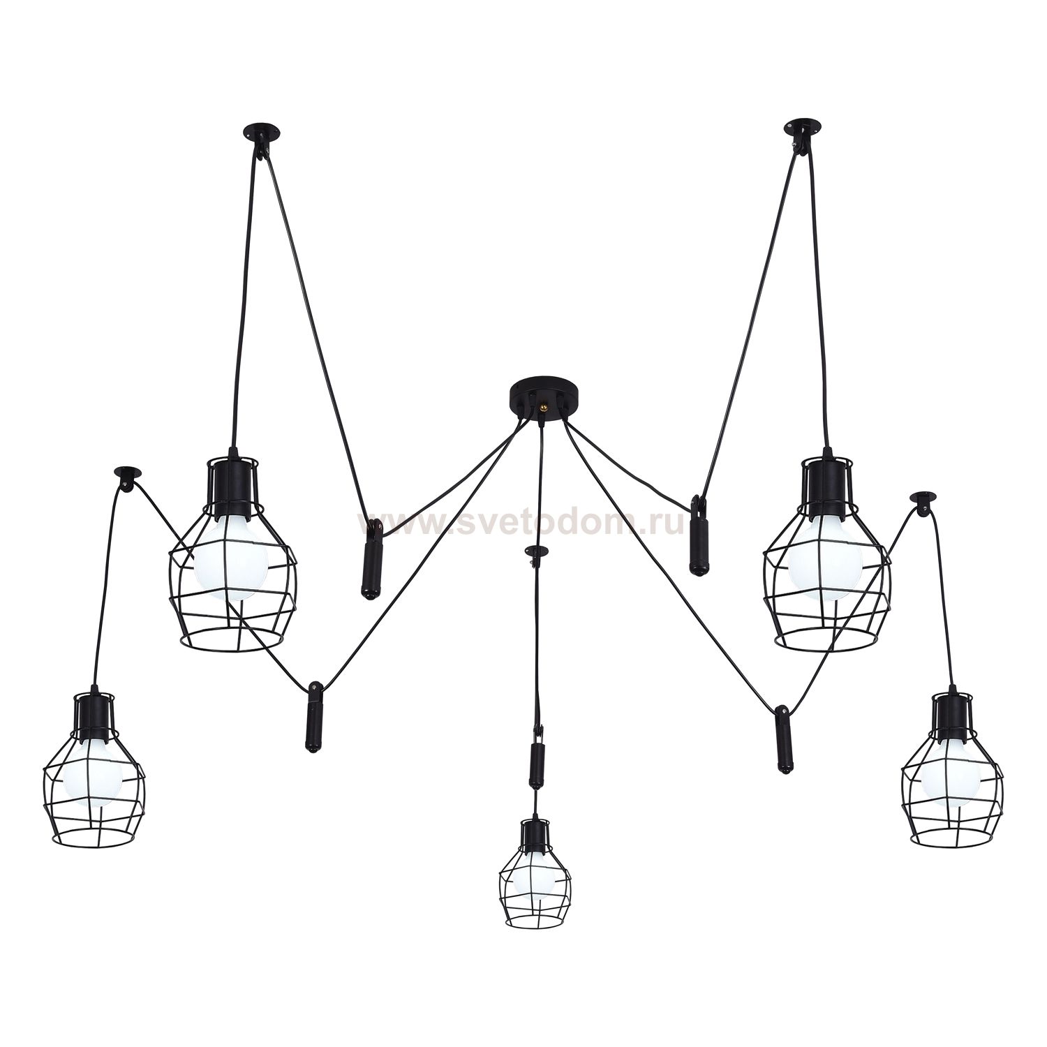 Люстра лофт стиля Экономсвет 41054/5BK