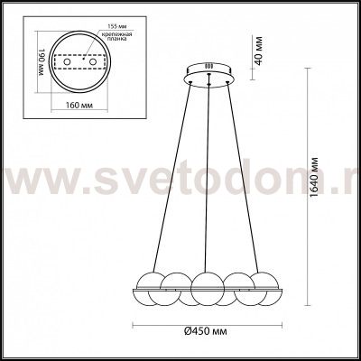Люстра потолочная Odeon light 4106/64CL CONTI