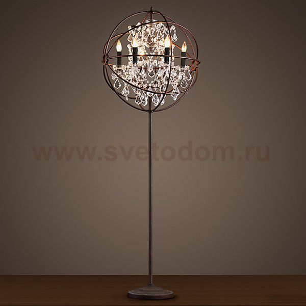 Торшер Foucault's Orb Crystal Floor Loft Concept 41.068.MT.BL.T1B