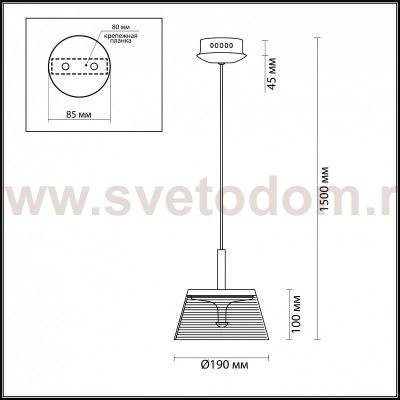 Подвесной светильник Odeon light 4108/7L ABEL