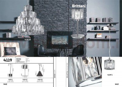 Настольная лампа Odeon light 4119/1T BRITTANI