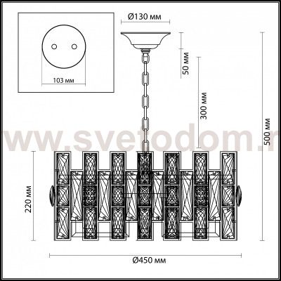 Люстра Odeon light 4121/8 DIORA