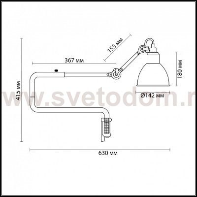 Настенный светильник на кронштейне Odeon light 4126/1WB ARTA