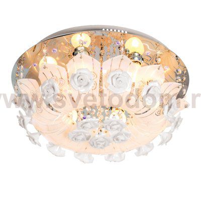 Люстра круглая Экономсвет 4132/6CR RC RBPLED