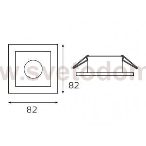 M01-1011 white светильник встраиваемый Italline