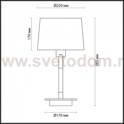 Настольная лампа Odeon light 4159/1T LOKA