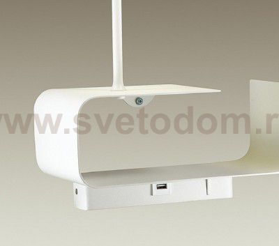 Настенный светильник - полка с подсветкой / USB Odeon light 4161/6WL SVEN