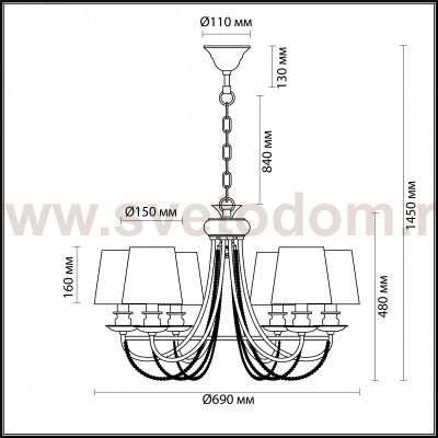 Люстра Odeon light 4182/6 LIRIA