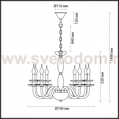 Люстра Odeon light 4187/8 CAPRI