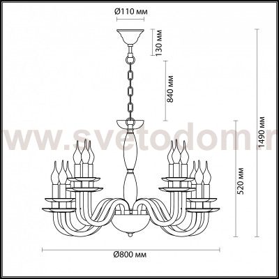 Люстра Odeon light 4188/12 CAPRI