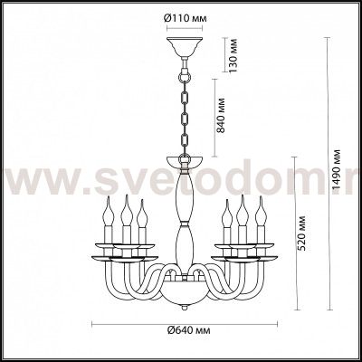Люстра Odeon light 4188/6 CAPRI