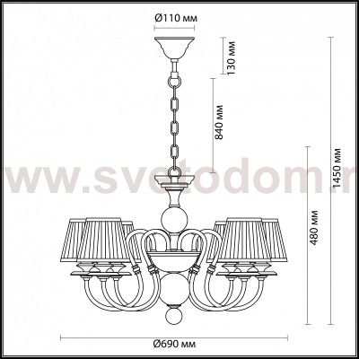 Люстра Odeon light 4191/6 MIRELLA