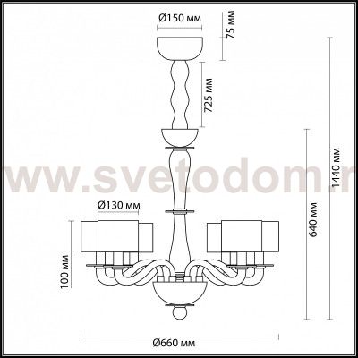 Люстра Odeon light 4196/6 LAURA