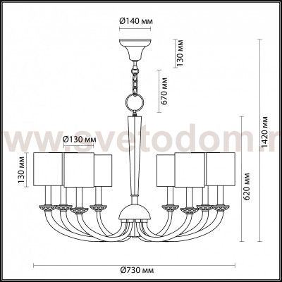 Люстра Odeon light 4197/8 MALLE