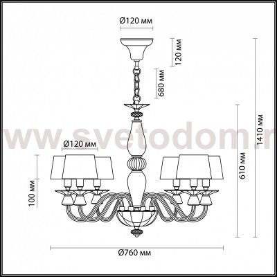 Люстра Odeon light 4198/6 AMALIA