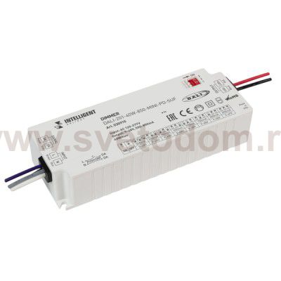 INTELLIGENT ARLIGHT Диммер DALI-201-40W-850-MINI-PD-SUF (230V, 500-850mА) (IARL, Пластик) Arlight 30910