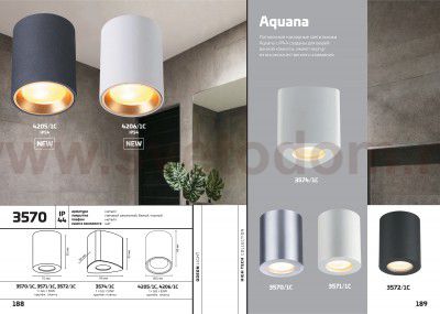 Потолочный светильник Odeon light 4206/1C AQUANA