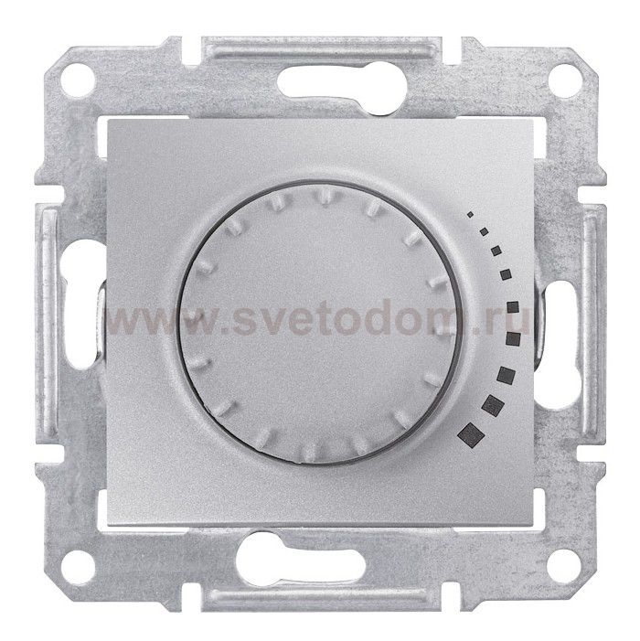 SE Sedna Алюминий Светорегулятор поворотно-нажимной 40-600Вт универсальный (SDN2200860)