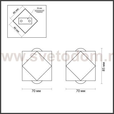 Настенный светильник Odeon light 4220/4WL DIAMANTA