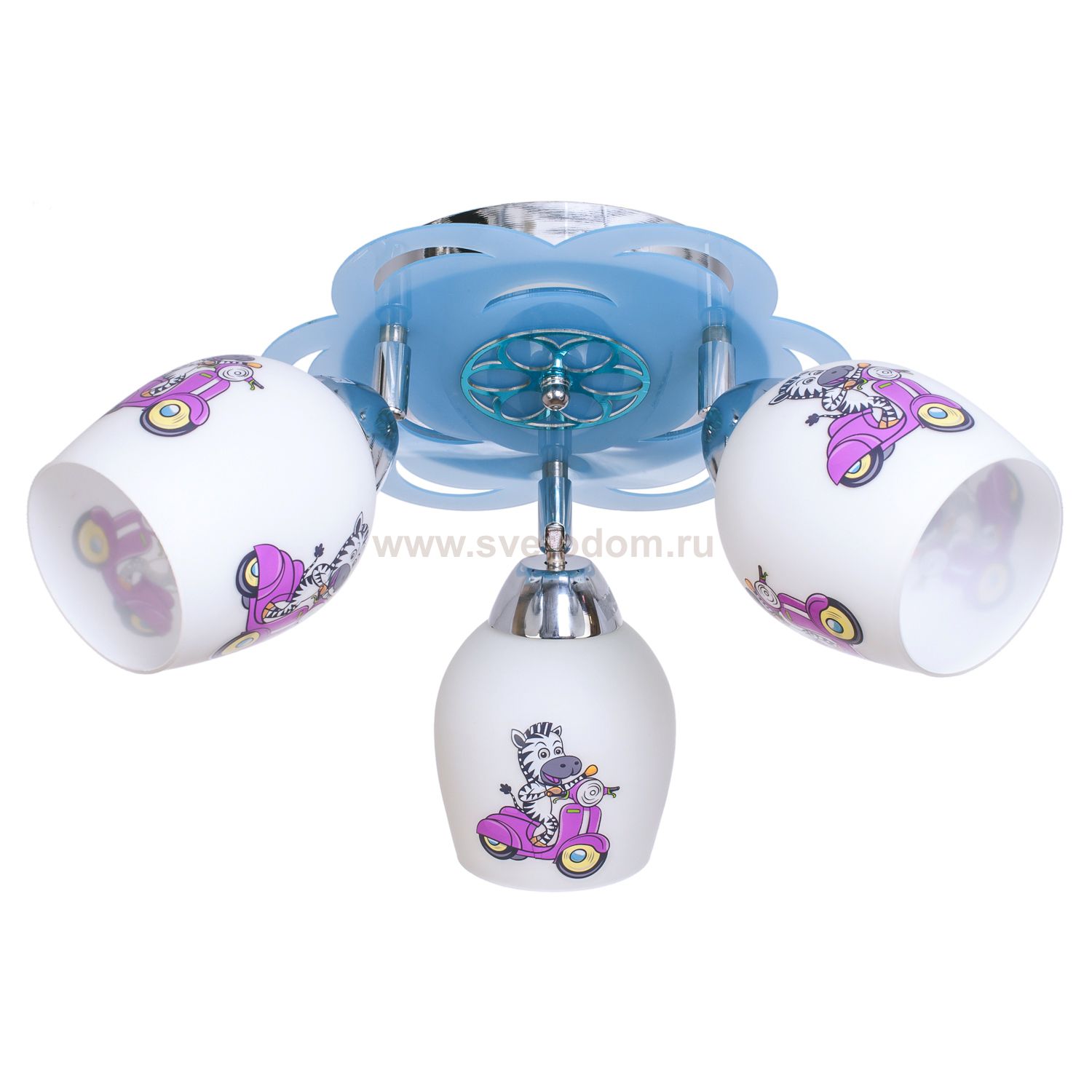 Светильник ЭкономСвет 4239/3CR+BL WT