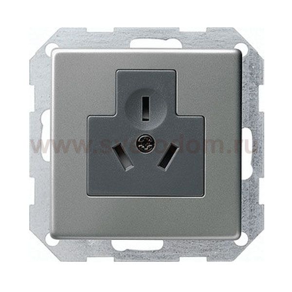 Gira E22 Сталь Розетка 