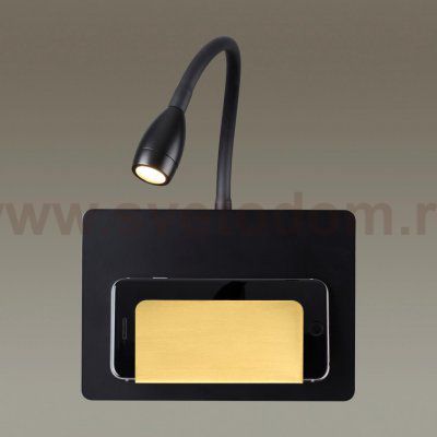 Настенный светильник - полка с подсветкой / USB Odeon light 4242/3WL SONIA