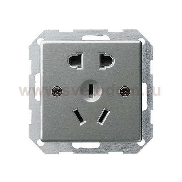 Gira E22 Сталь Розетка 