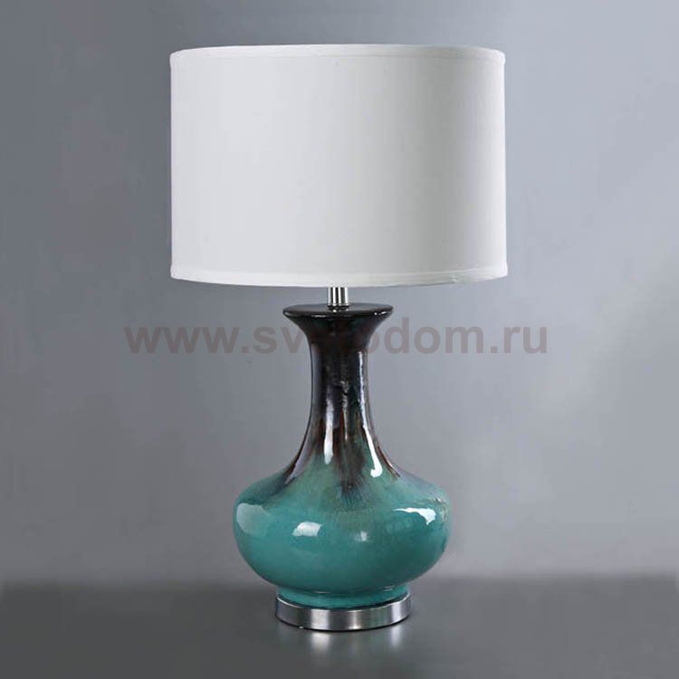Настольная лампа Средиземноморская глазурь Loft Concept 43.014.CR.BL.T1B